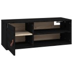 vidaXL Dulap de perete, negru, 80x30x30 cm, lemn masiv de pin vidaXL Dulap de perete, negru, 80x30x30 cm, lemn masiv de pin