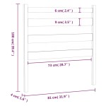 vidaXL Tăblie de pat, 81x4x100 cm, lemn masiv de pin