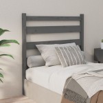 vidaXL Tăblie de pat, gri, 96x4x100 cm, lemn masiv de pin