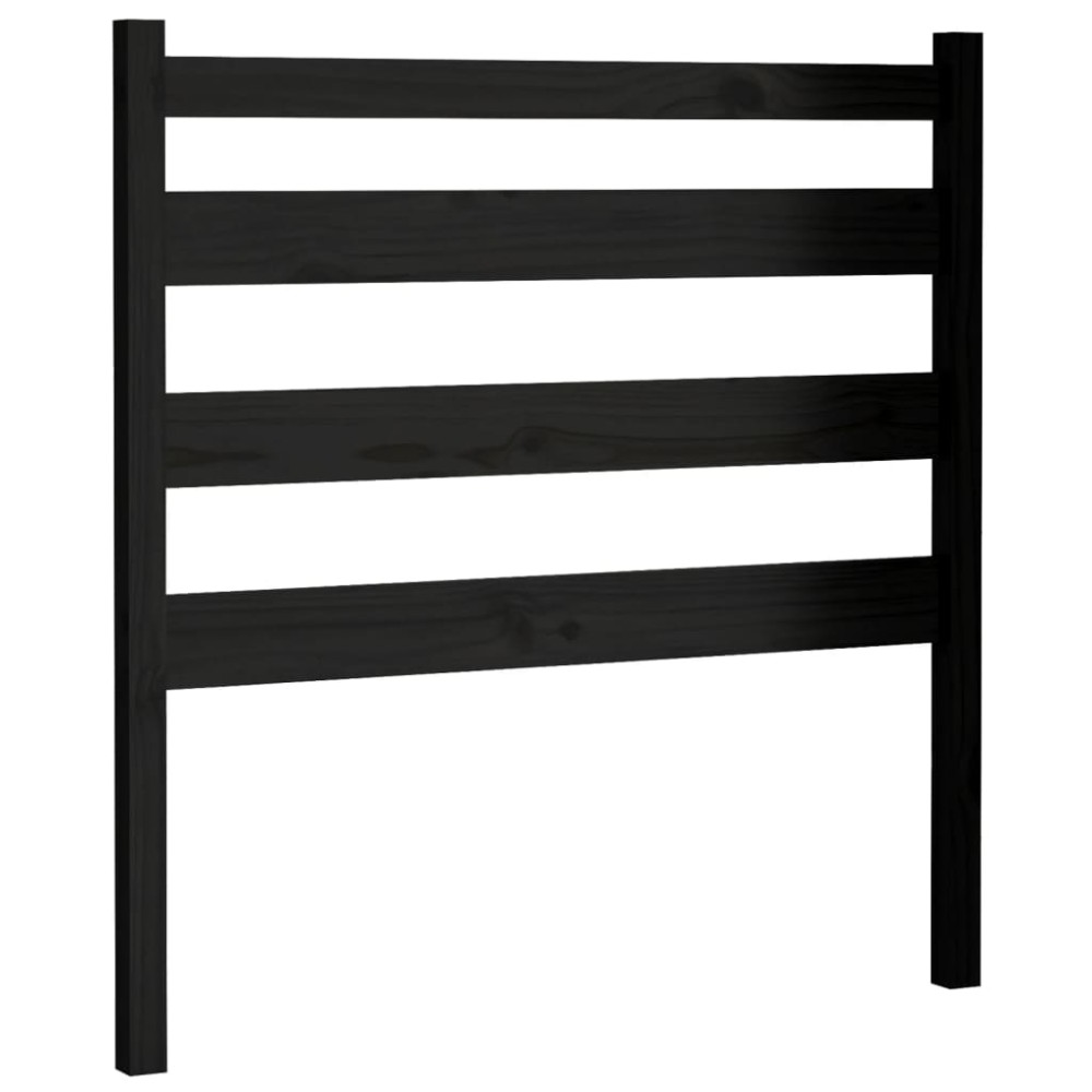 vidaXL Tăblie de pat, negru, 96x4x100 cm, lemn masiv de pin