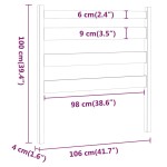 vidaXL Tăblie de pat, negru, 106x4x100 cm, lemn masiv de pin vidaXL Tăblie de pat, negru, 106x4x100 cm, lemn masiv de pin