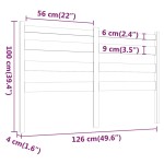 vidaXL Tăblie de pat, maro miere, 126x4x100 cm, lemn masiv de pin vidaXL Tăblie de pat, maro miere, 126x4x100 cm, lemn masiv de pin