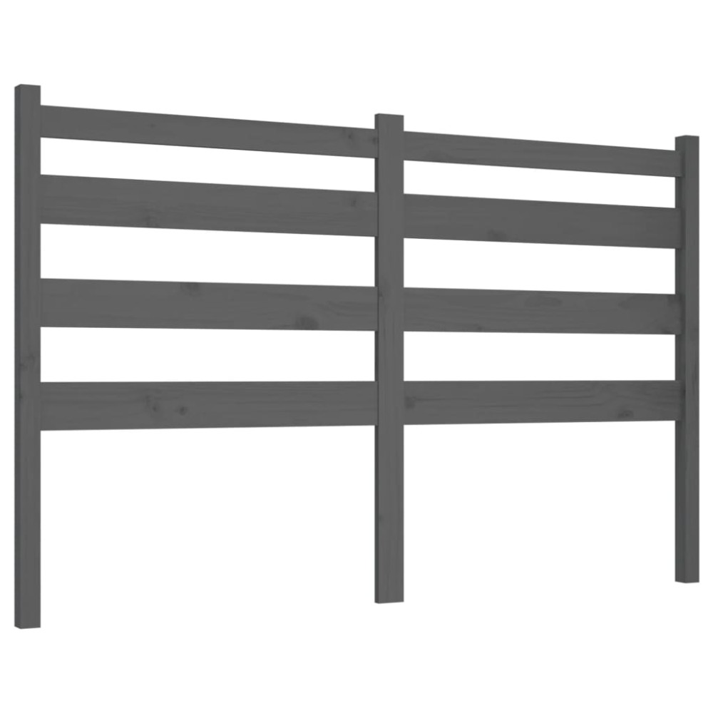vidaXL Tăblie de pat, gri, 146x4x100 cm, lemn masiv de pin