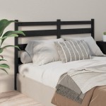 vidaXL Tăblie de pat, negru, 146x4x100 cm, lemn masiv de pin vidaXL Tăblie de pat, negru, 146x4x100 cm, lemn masiv de pin
