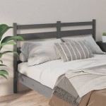 vidaXL Tăblie de pat, gri, 156x4x100 cm, lemn masiv de pin
