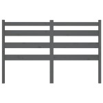 vidaXL Tăblie de pat, gri, 156x4x100 cm, lemn masiv de pin