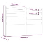 vidaXL Tăblie de pat, gri, 156x4x100 cm, lemn masiv de pin