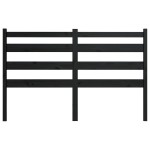 vidaXL Tăblie de pat, negru, 186x4x100 cm, lemn masiv de pin
