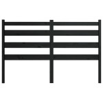 vidaXL Tăblie de pat, negru, 206x4x100 cm, lemn masiv de pin