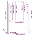 vidaXL Tăblie de pat, alb, 81x4x110 cm, lemn masiv de pin vidaXL Tăblie de pat, alb, 81x4x110 cm, lemn masiv de pin