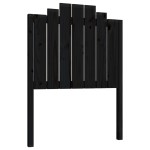 vidaXL Tăblie de pat, negru, 81x4x110 cm, lemn masiv de pin