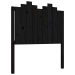 vidaXL Tăblie de pat, negru, 96x4x110 cm, lemn masiv de pin