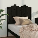 vidaXL Tăblie de pat, negru, 96x4x110 cm, lemn masiv de pin