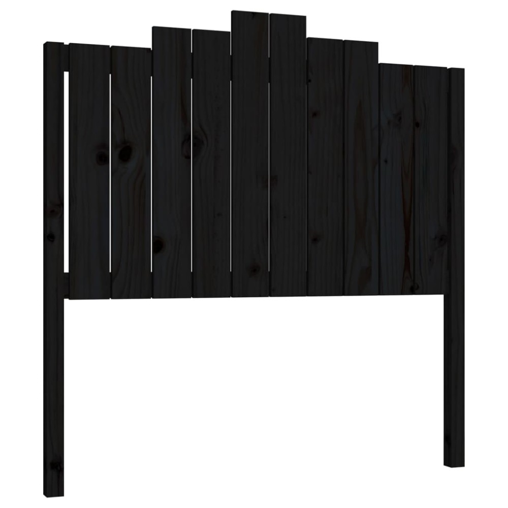 vidaXL Tăblie de pat, negru, 106x4x110 cm, lemn masiv de pin