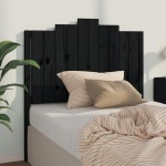 vidaXL Tăblie de pat, negru, 106x4x110 cm, lemn masiv de pin vidaXL Tăblie de pat, negru, 106x4x110 cm, lemn masiv de pin