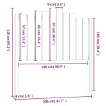 vidaXL Tăblie de pat, negru, 106x4x110 cm, lemn masiv de pin vidaXL Tăblie de pat, negru, 106x4x110 cm, lemn masiv de pin
