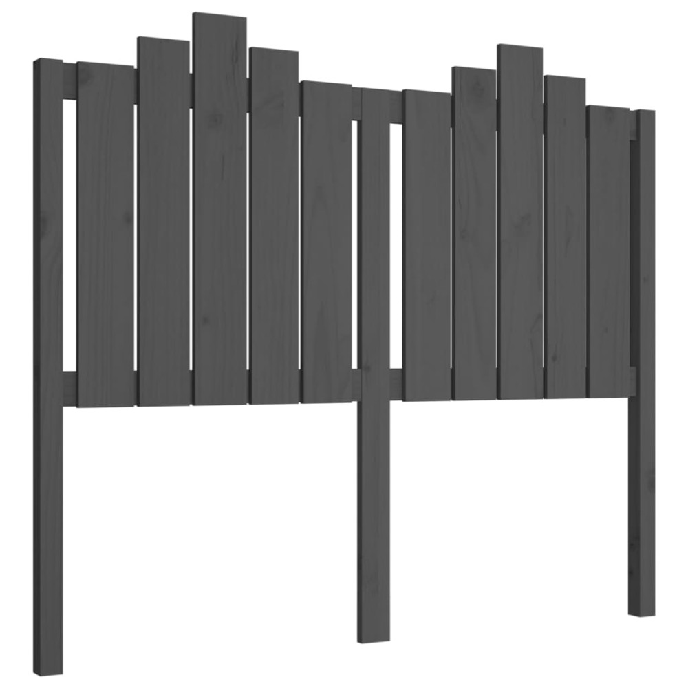 vidaXL Tăblie de pat, gri, 126x4x110 cm, lemn masiv de pin