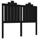 vidaXL Tăblie de pat, negru, 126x4x110 cm, lemn masiv de pin vidaXL Tăblie de pat, negru, 126x4x110 cm, lemn masiv de pin