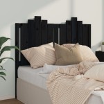 vidaXL Tăblie de pat, negru, 126x4x110 cm, lemn masiv de pin vidaXL Tăblie de pat, negru, 126x4x110 cm, lemn masiv de pin