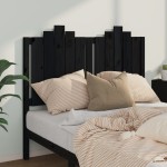 vidaXL Tăblie de pat, negru, 126x4x110 cm, lemn masiv de pin vidaXL Tăblie de pat, negru, 126x4x110 cm, lemn masiv de pin