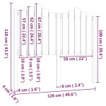 vidaXL Tăblie de pat, negru, 126x4x110 cm, lemn masiv de pin vidaXL Tăblie de pat, negru, 126x4x110 cm, lemn masiv de pin