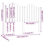 vidaXL Tăblie de pat, 146x4x110 cm, lemn masiv de pin vidaXL Tăblie de pat, 146x4x110 cm, lemn masiv de pin