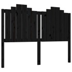 vidaXL Tăblie de pat, negru, 146x4x110 cm, lemn masiv de pin