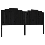 vidaXL Tăblie de pat, negru, 206x4x110 cm, lemn masiv de pin
