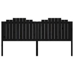 vidaXL Tăblie de pat, negru, 206x4x110 cm, lemn masiv de pin