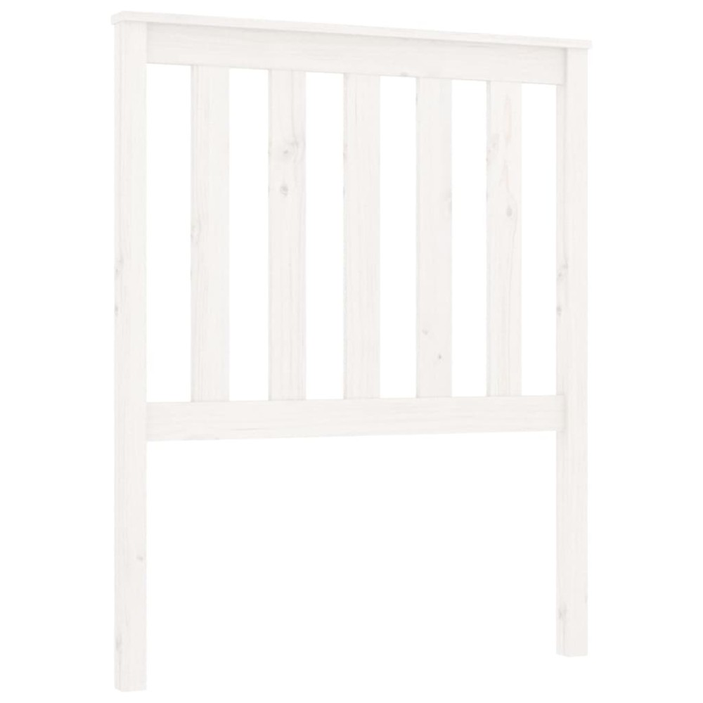 vidaXL Tăblie de pat, alb, 81x6x101 cm, lemn masiv de pin