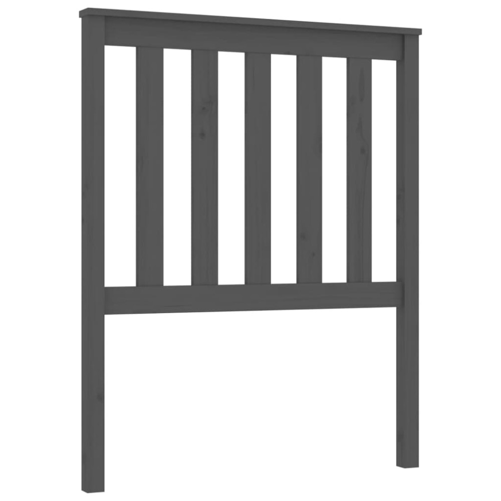vidaXL Tăblie de pat, gri, 81x6x101 cm, lemn masiv de pin