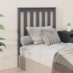 vidaXL Tăblie de pat, gri, 81x6x101 cm, lemn masiv de pin