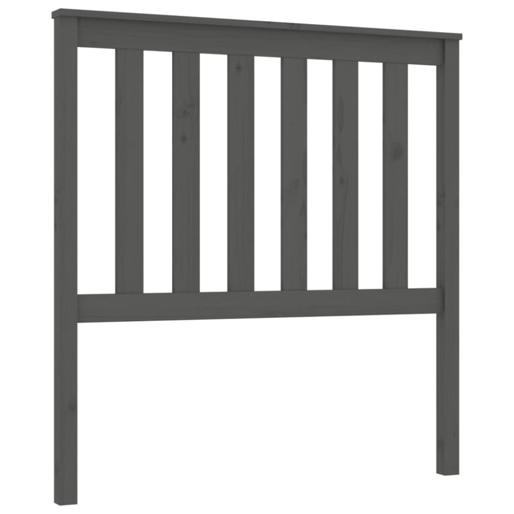 vidaXL Tăblie de pat, gri, 96x6x101 cm, lemn masiv de pin