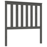 vidaXL Tăblie de pat, gri, 96x6x101 cm, lemn masiv de pin