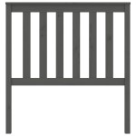 vidaXL Tăblie de pat, gri, 96x6x101 cm, lemn masiv de pin