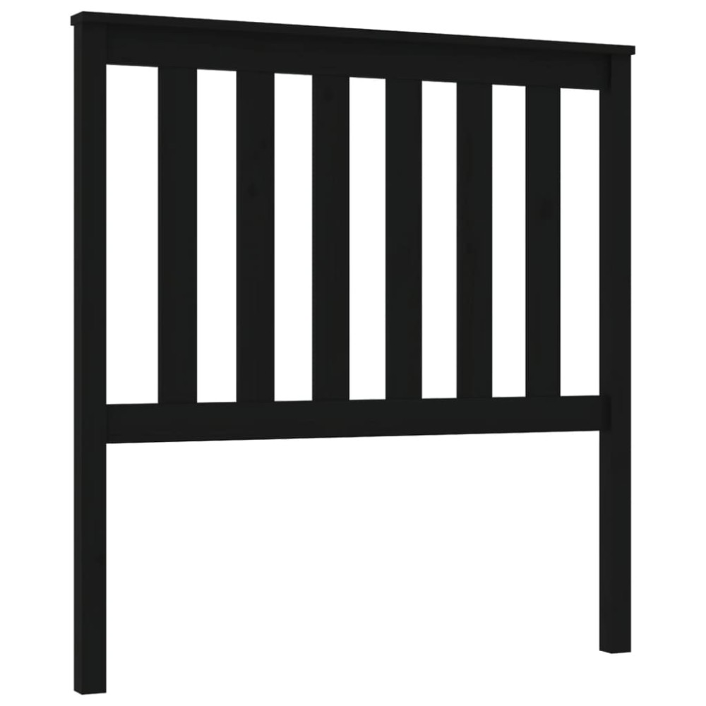 vidaXL Tăblie de pat, negru, 96x6x101 cm, lemn masiv de pin