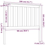 vidaXL Tăblie de pat, 106x6x101 cm, lemn masiv de pin