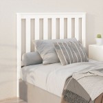 vidaXL Tăblie de pat, alb, 106x6x101 cm, lemn masiv de pin