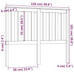 vidaXL Tăblie de pat, negru, 126x6x101 cm, lemn masiv de pin vidaXL Tăblie de pat, negru, 126x6x101 cm, lemn masiv de pin