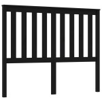 vidaXL Tăblie de pat, negru, 146x6x101 cm, lemn masiv de pin
