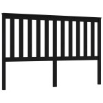 vidaXL Tăblie de pat, negru, 166x6x101 cm, lemn masiv de pin