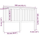 vidaXL Tăblie de pat, negru, 166x6x101 cm, lemn masiv de pin