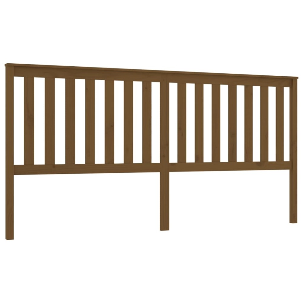 vidaXL Tăblie de pat, maro miere, 206x6x101 cm, lemn masiv de pin