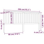 vidaXL Tăblie de pat, maro miere, 206x6x101 cm, lemn masiv de pin vidaXL Tăblie de pat, maro miere, 206x6x101 cm, lemn masiv de pin