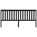 vidaXL Tăblie de pat, negru, 206x6x101 cm, lemn masiv de pin