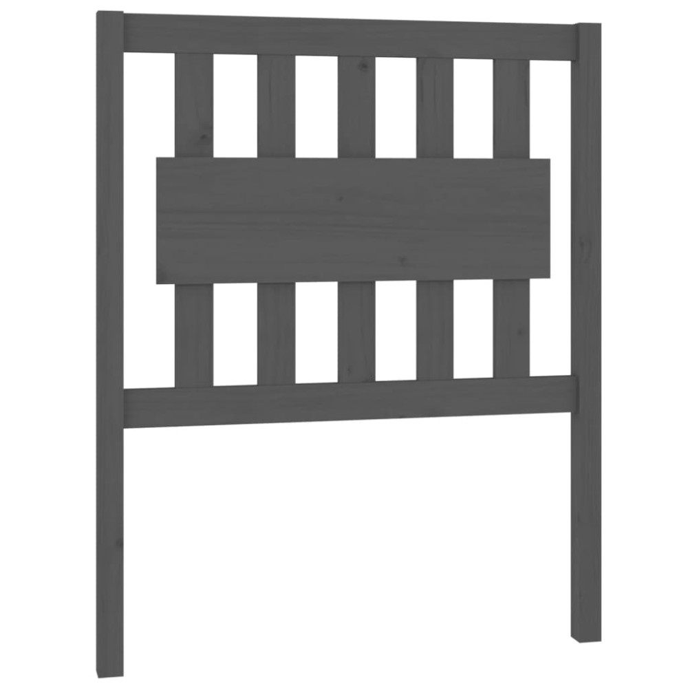 vidaXL Tăblie de pat, gri, 80,5x4x100 cm, lemn masiv de pin