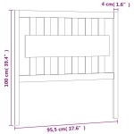 vidaXL Tăblie de pat, alb, 95,5x4x100 cm, lemn masiv de pin vidaXL Tăblie de pat, alb, 95,5x4x100 cm, lemn masiv de pin