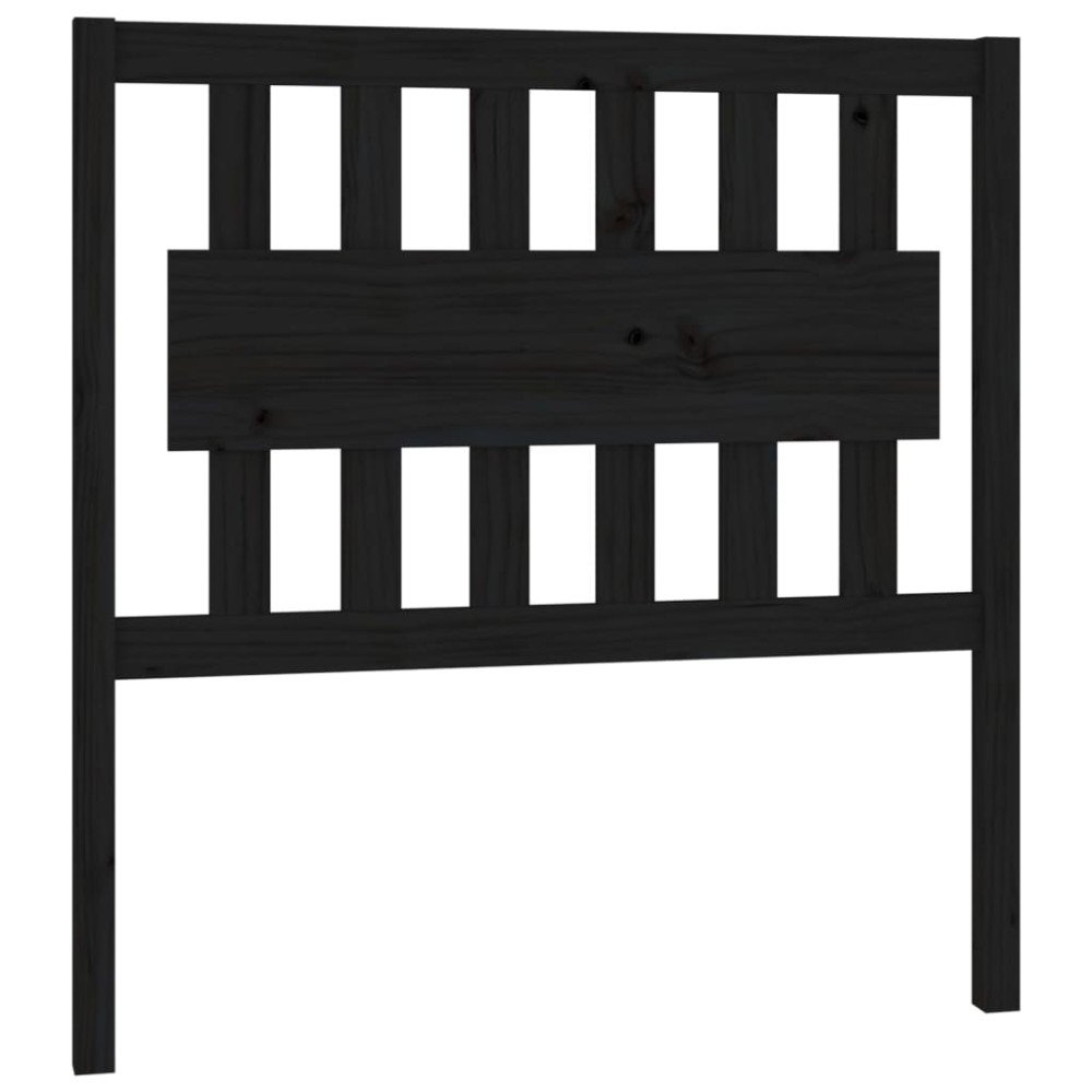 vidaXL Tăblie de pat, negru, 95,5x4x100 cm, lemn masiv de pin