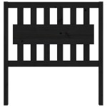 vidaXL Tăblie de pat, negru, 95,5x4x100 cm, lemn masiv de pin