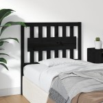 vidaXL Tăblie de pat, negru, 95,5x4x100 cm, lemn masiv de pin